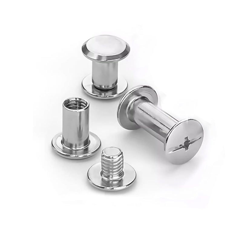 ANRUIDE 90 Set M5 Stainless Steel Chicago Binding Post Screw Assorted Kit Metal Nail Rivet Chicago Button for DIY Leather Decoration Bookbinding (Silvery, M5x 5/16,3/8, 1/2, Inches) - Image 1